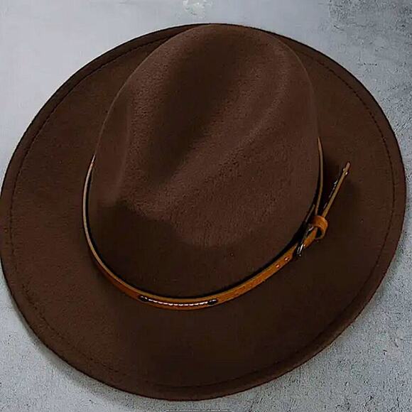 Fedora Brown Hat Unisex Classy Chic Men Women - Picture 7 of 11